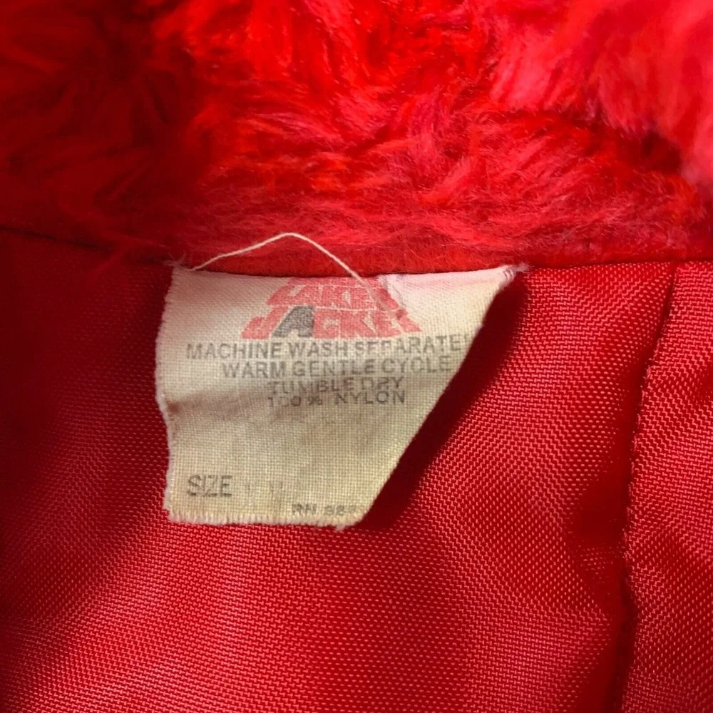 VTG Great‎ Lakes Jacket Mens XL Red Belted Gernal Motors Mens Club Parka Nylon - Picture 4 of 16